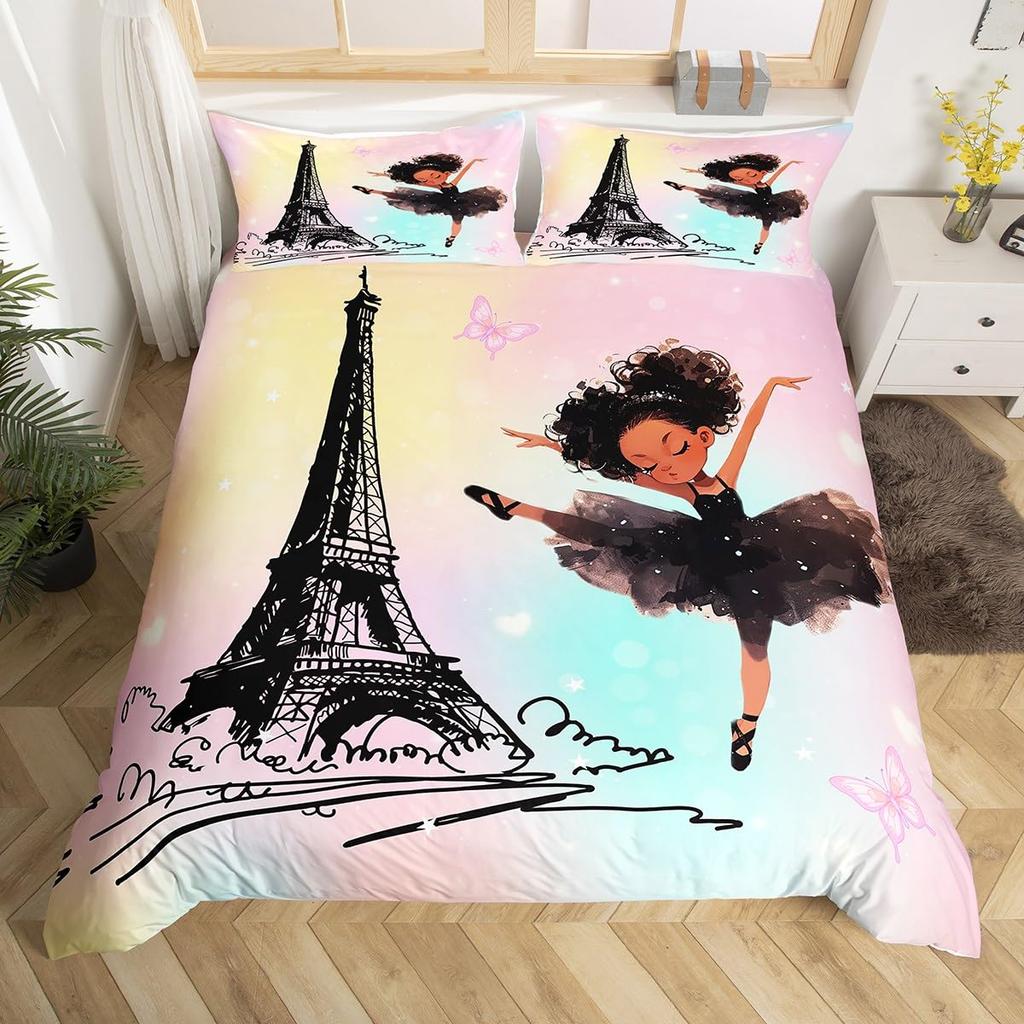 Dancing Duvet Cover Sets for Kids Women Queen Size Lightweight Quilt Covers Room Decor Dancing Lovers Bedding Sets No Comforter