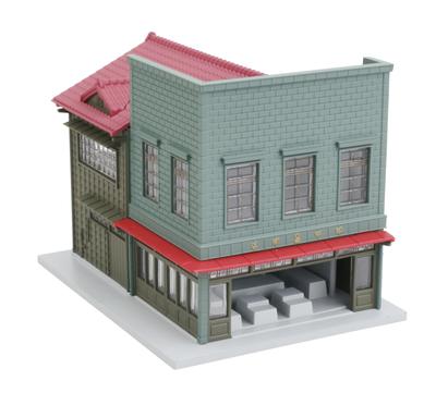 KATO N Spur Schild Gebäude Eckladen 1 Kupfer links Eisenbahn Modell Zubehör Platte, 23–475