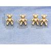 2Pcs Bear Shaped Jean Button Pin Adjustable Waist Buckle Extender Button Detachable Jean Button Pins, No Sewing Required