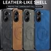 Magnetic Case For POCO X7 Pro Case MagSafe Napa-textured PU Silicone Leather Back Cover Xiaomi Poco X7 Pro 5G Shockproof Bumper