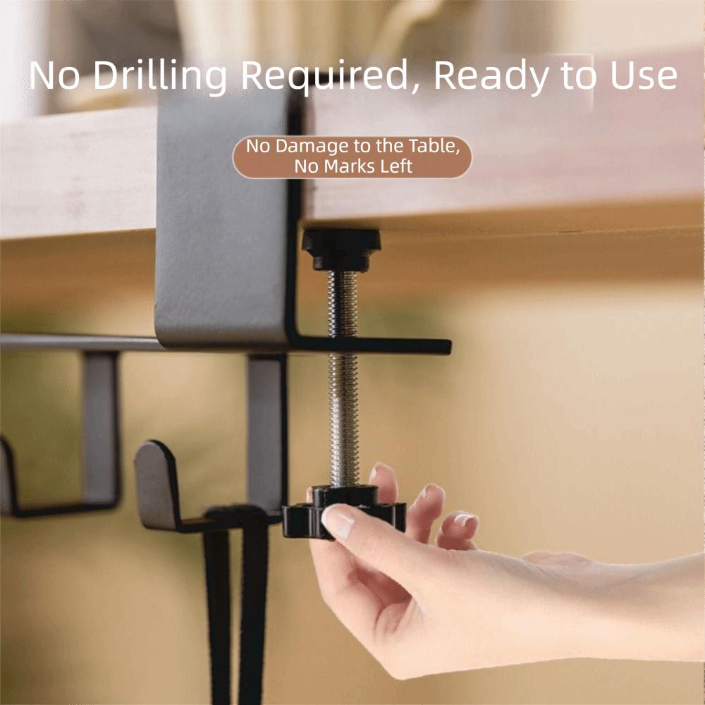 Carbon Steel Desk Side Hook Portable Table Hook Artifact Hanging Bag Hook  Table