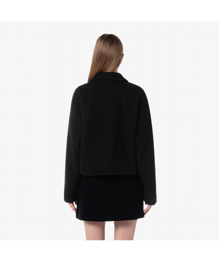 Lacoste Women'S Wool Collared Crop Jacket Bf8021-54N 031