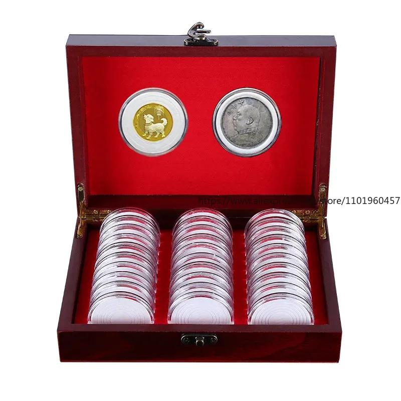 Protective Coin Collecting Box for Vintage Antique Currency Yuan Datou Silver Coins and Copper Coins