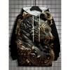 Bandana Print Men's Fashion 3D Print Hoodie Hoodies Blue Brown Crew Neck Fall Winter Designer Hoodie Sweatshirt
