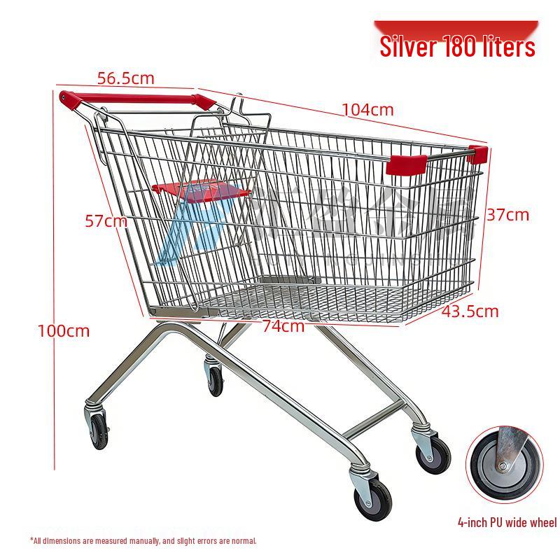 European Herringbone Shopping Cart for Supermarkets and Warehouses