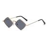 Non-polarized Retro Trendy Irregular Small Frame Rhombus for Metal Frame Women Men Sunglasses Travel Beach Women Sun Glasses
