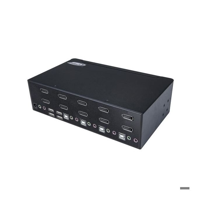 STARTECH Switch KVM Double Affichage DisplayPort 4K 60 Hz À 4 Ports Avec Hub USB 2.0 Intégré - 4 Ordinateur(s)