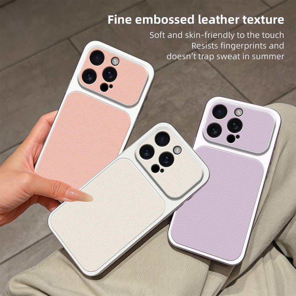Luxury PU Leather Shockproof Case For iPhone 17 Air 16 15 14 Plus 13 12 11 Pro Max Camera Protection Hybrid Hard PC Back Cover
