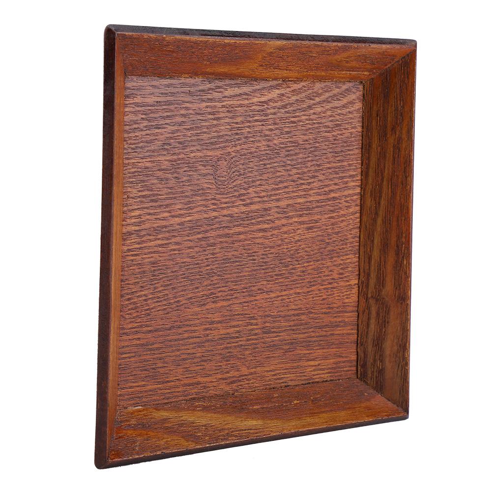 1Pc Square Wooden Sushi Dish Snacks Dried Cake Tray Dessert Plate for Home Tableware(#1)