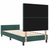 Box Spring Bed with Headboard Dark Green 90 x 200 cm Velvet