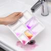 MEEDEN Ceramic Watercolor Palette, 8 Holes, Easy to Clean, Convenient for Color Sorting, Mini Square, 19 x 19 x 2.3 cm