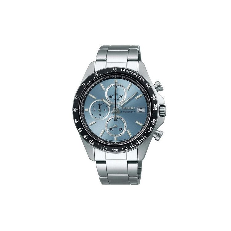 

Seiko Quartz Series Watch Blue Dial Men Watches SBTR029 Silver Strap