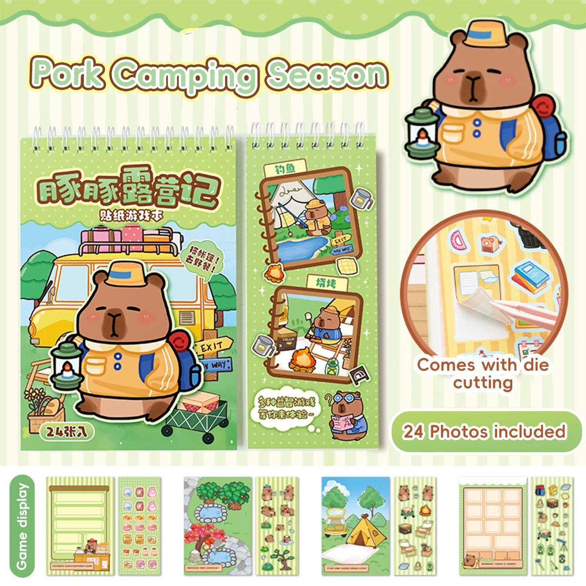 

Cute Capybara Dressing Stickers Handbook Stickers Cartoon Multi-purpose DIY Decoration Stickers Korean Cheap Kawaii Stationery