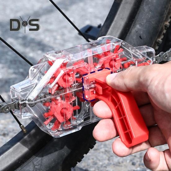 Bicycle Chain Cleaner Clear Visible Soaked MTB Mountain Road Bike Chain Scrubber Lubricant Oil Cleaning Tool Bike Accessories