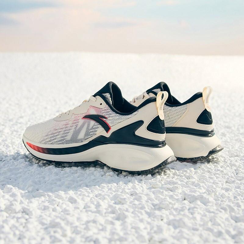 Anta Komfort Stoßdämpfung Rutschfest Verschleißfest Niedrig geschnitten Laufschuhe Herren Sneaker Grau Schwarz 112135586-6