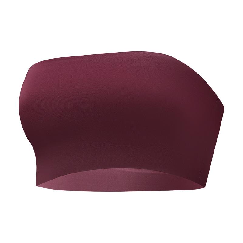 Plus Size Seamless Ice Silk Anti Slip Push Up Comfortable Breathable Women Bandeau Bra