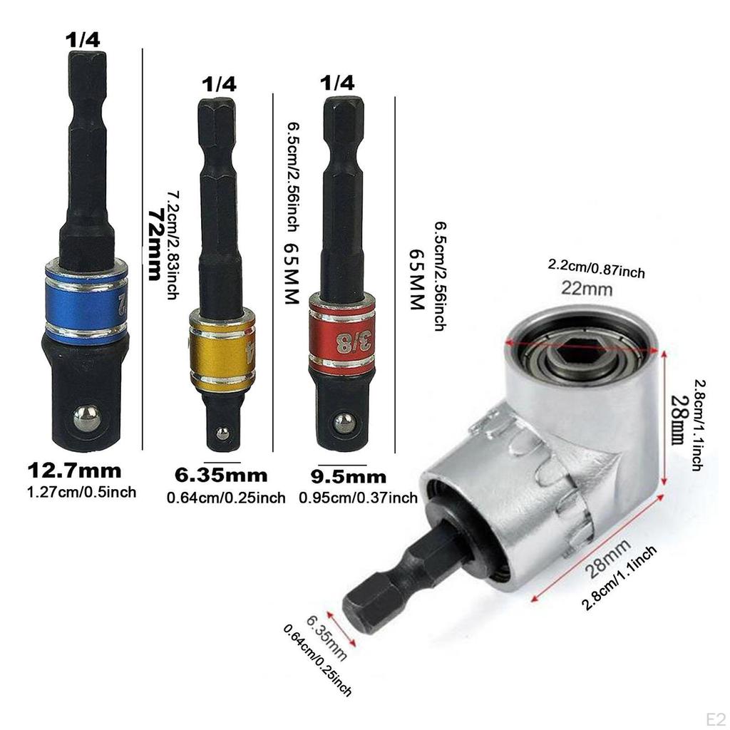 Îndoituri hexagonale pentru țevi 1/4",3/8",1/2" Coadă hexagonală Șurubelniță electrică multifuncțională