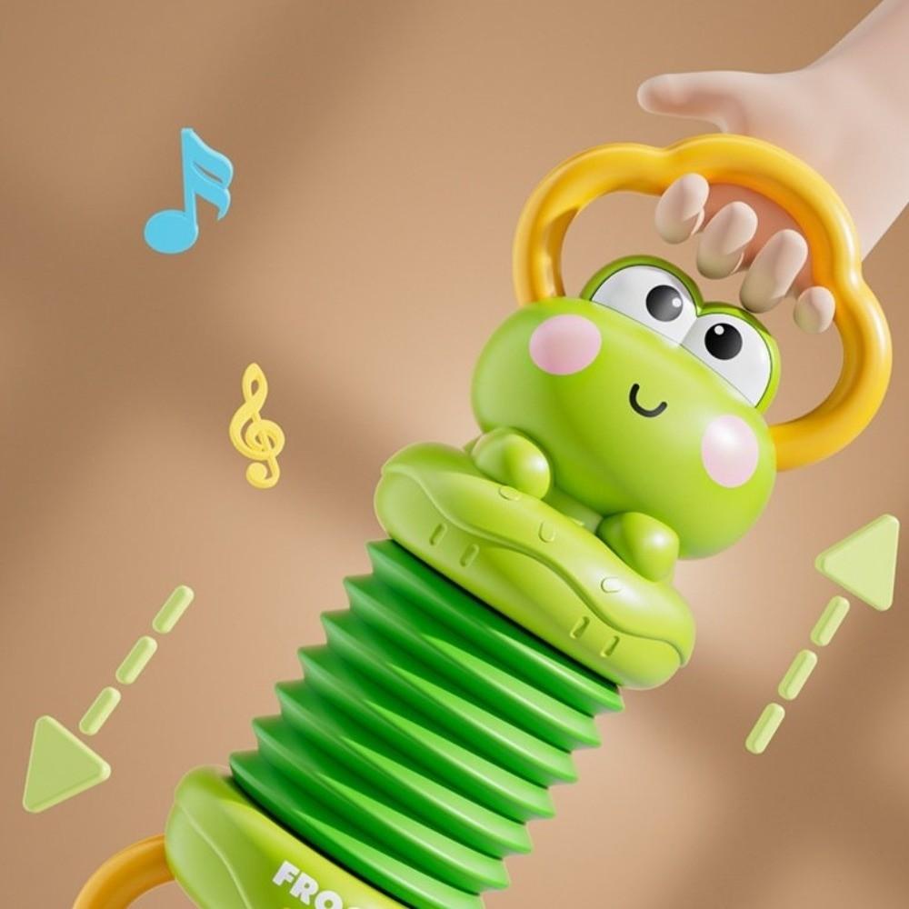 Handheld Musical Instrument Toy Cartoon Frog Early Educational Toy Fun Sensory Toy Baby