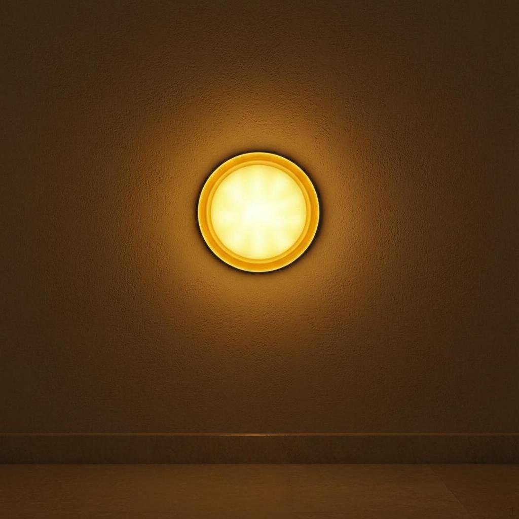 Nordic Theme Wall Lamp Compact Size Round Artistic Design Minimalist Circular Sconce for
