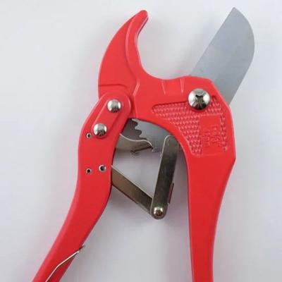2 Pcs Durable PE Hose Cutter PVC PPR PVC Pipe Cutter Plumbing Tool Red Cut Ratchet Water Tube