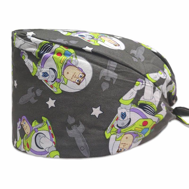 Women's Cotton Surgical Cap - Cartoon Print Nurse & Dentist Hat