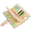 Elegant Women Leather Card Holder Long Trifold Wallet With Tassel And Checkbook Pocket