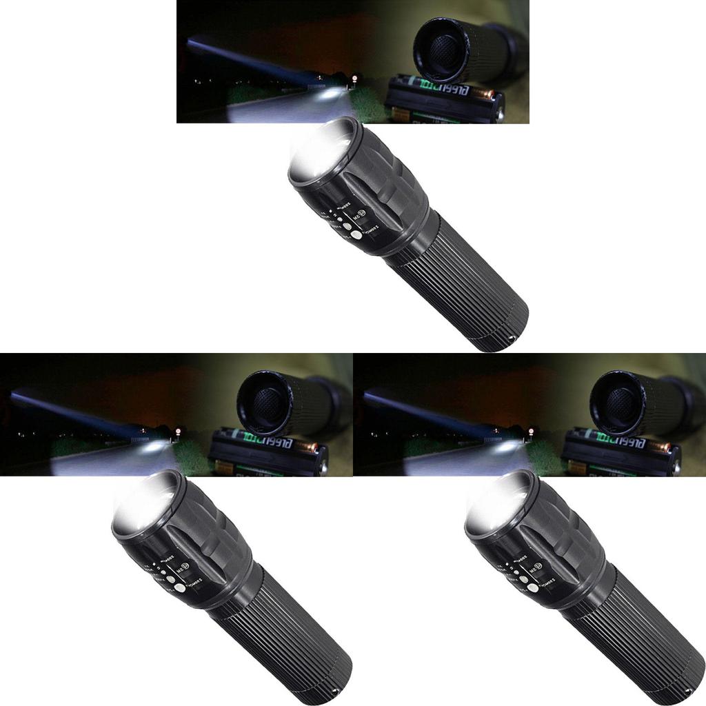 Premium Quality 5000lm Xm-l T6 Led Flashlight With Zoomable Focus And 7 Modes