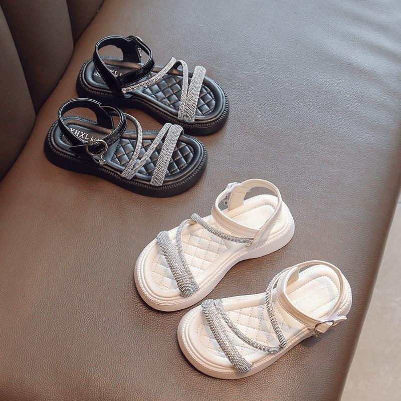 Girls' Sandals Soft-Sole Open-Toe Princess Shoes for Girls, Versatile Toddler & Youth Sandals Cute Girls Shoes