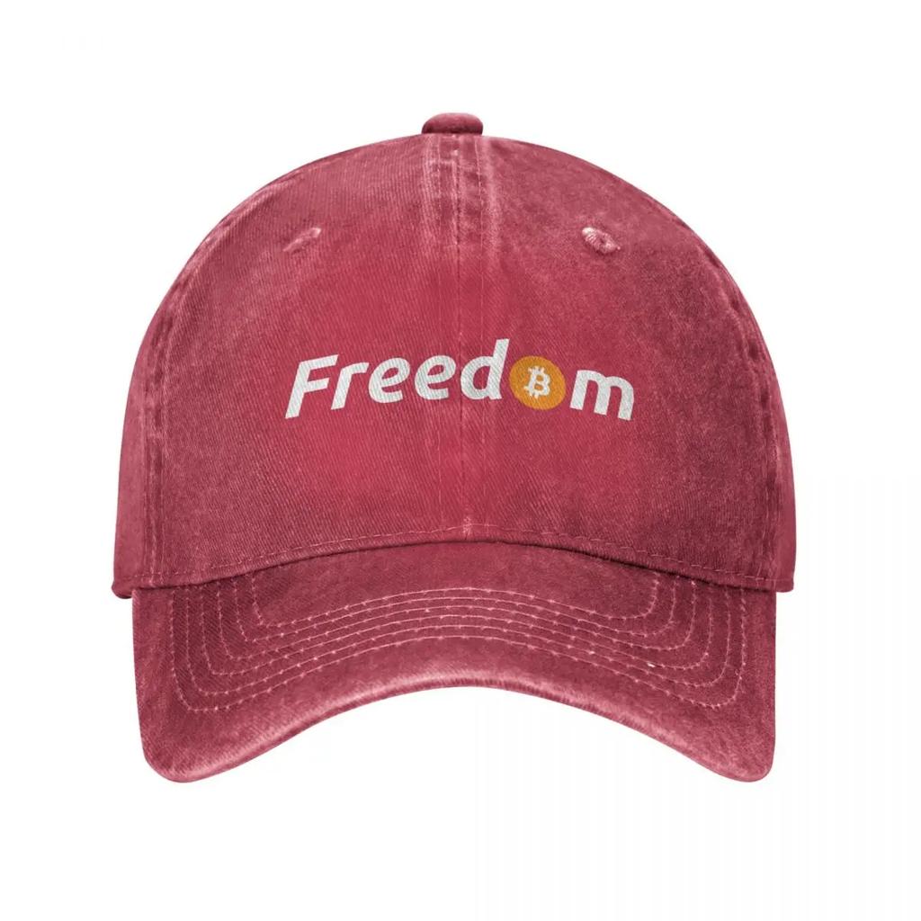 Bitcoin Freedom Denim Baseballkappe Verstellbare Hüte Damen Herren Krypto Btc Blockchain Kappe Frühling Herbst Klassische Kappe Gorras