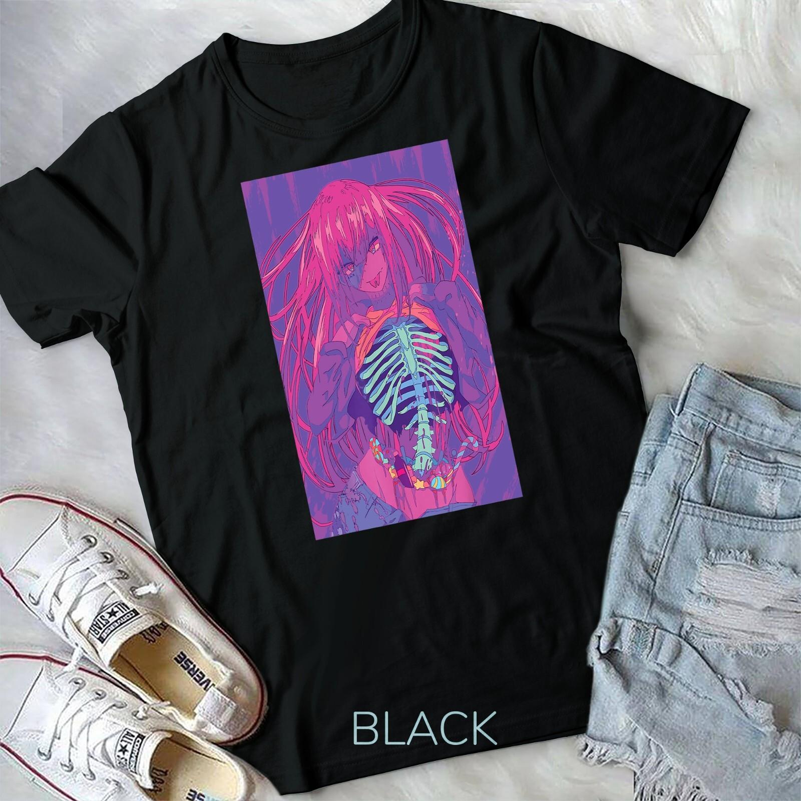 Halloween Anime Spooky Anime Girl Waifu Scary Unisex T-shirt XXXXL