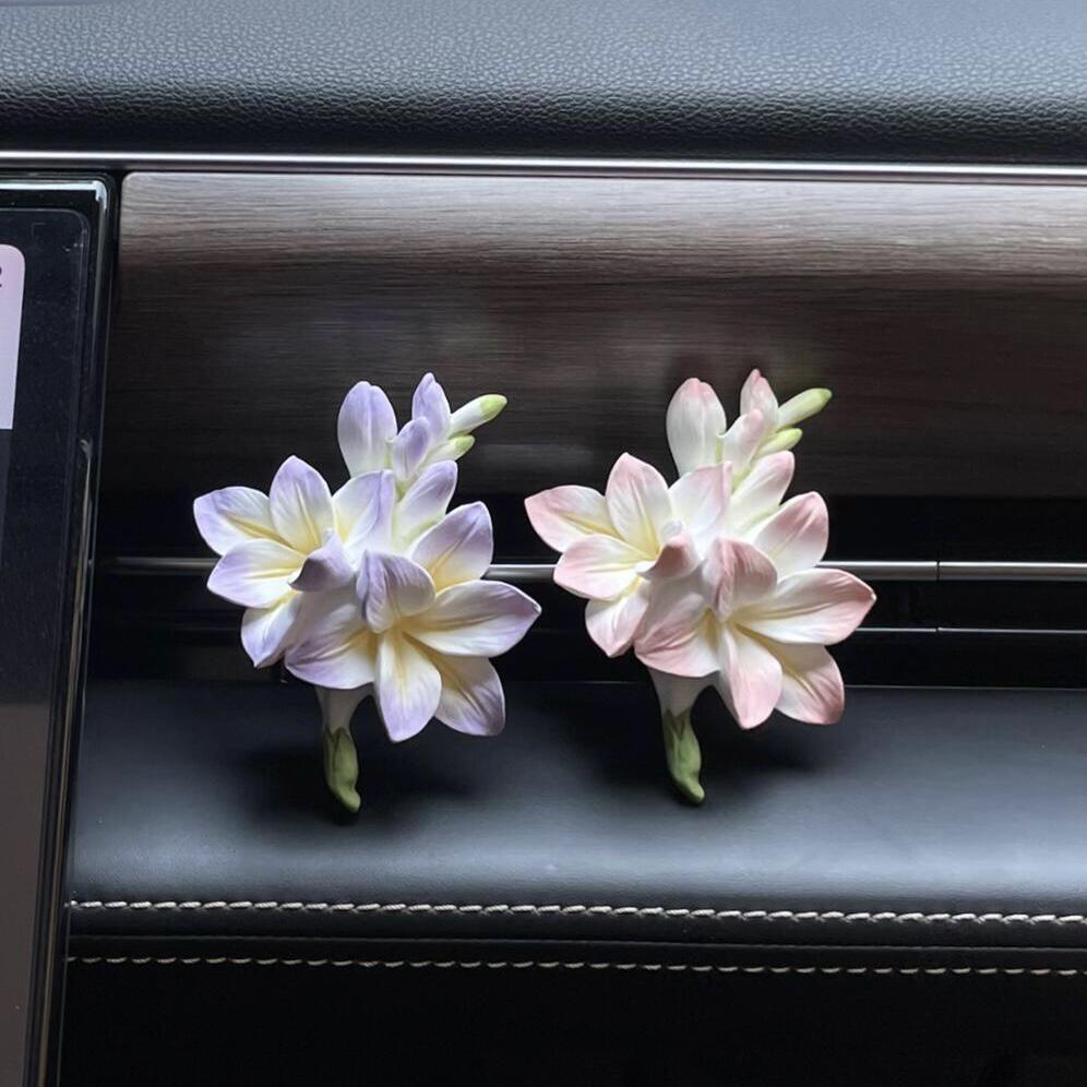Freesia Car Air Vent Freshener Stone Decor Diffuser