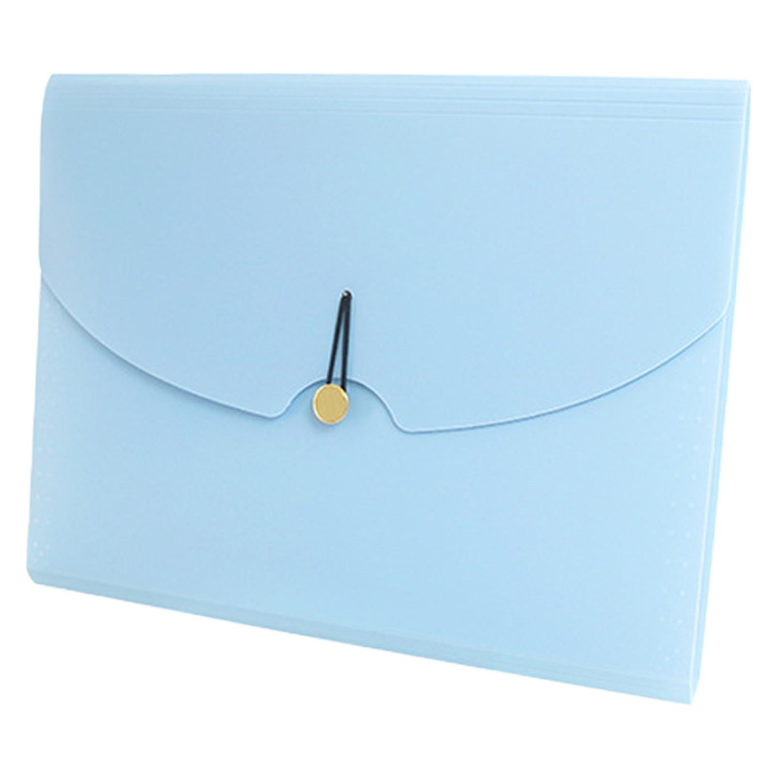 

Портативная сумка-гармошка, сумка для хранения контрольных работ для студентов, расширяющаяся папка One Size синий