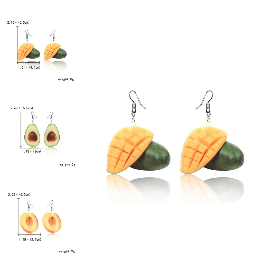 Fruit Acrylic Earrings For Women Men Summer Trendy Fashion Jewelry