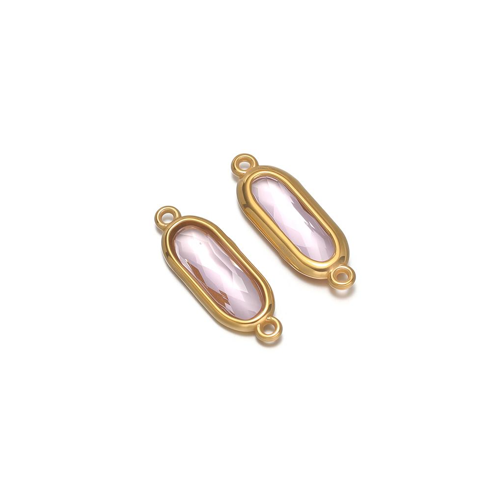 5pcs Stainless Steel Rectangle Oval Square Glasses Charms Small Connectors DIY Jewelry Findings Necklace Pendant Earrings Making
