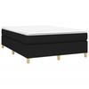 3144516 vidaXL Lit à sommier tapissier avec matelas Noir 140x190 cm Tissu