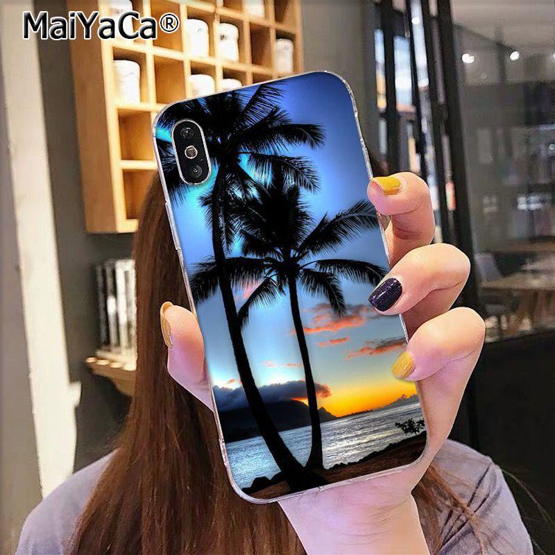 MaiYaCa Mořské vlny Plážový sprej oceán ostrov pouzdro na mobil pro iphone 13 SE 2020 11 pro 8 7 66S Plus X 5S SE XR XS XS MAX