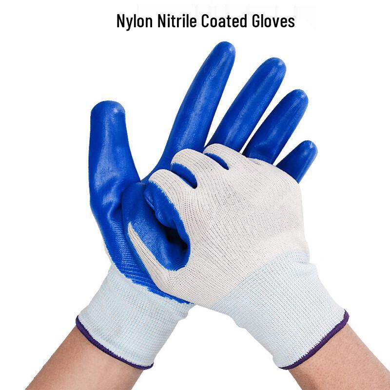 YUELIGPIN Nylon Nitrile Work Gloves