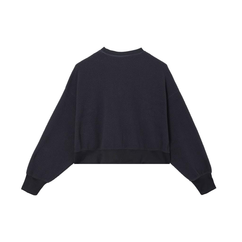 Nike Logo Printed Pattern Crew Neck Pullover Long Sleeve Sweatshirt Women Sweatshirt Black DQ6845-010