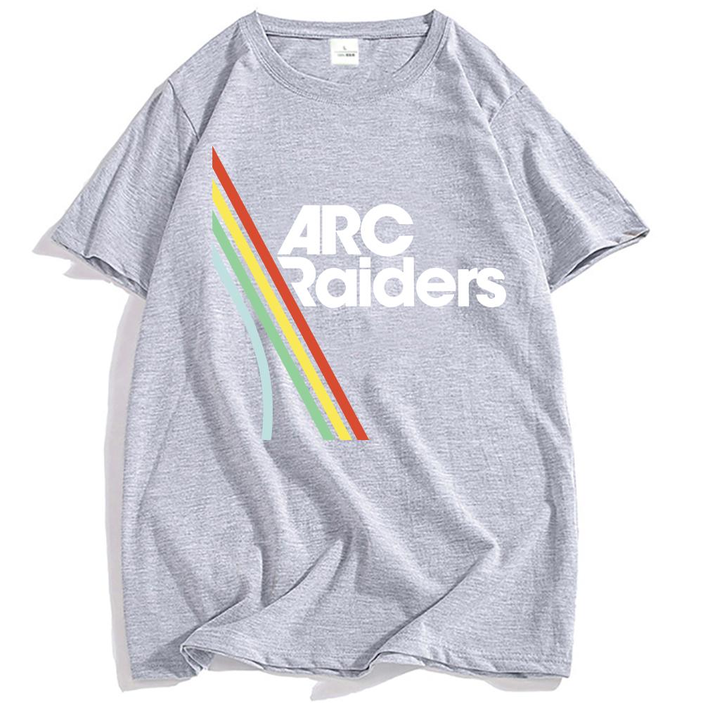 Men Clothing Hot Game ARC Raiders Rainbow Print T-shirt Cotton Short Sleeve Loose Male Tshirts Unisex Streetwear Graphic T Shirt