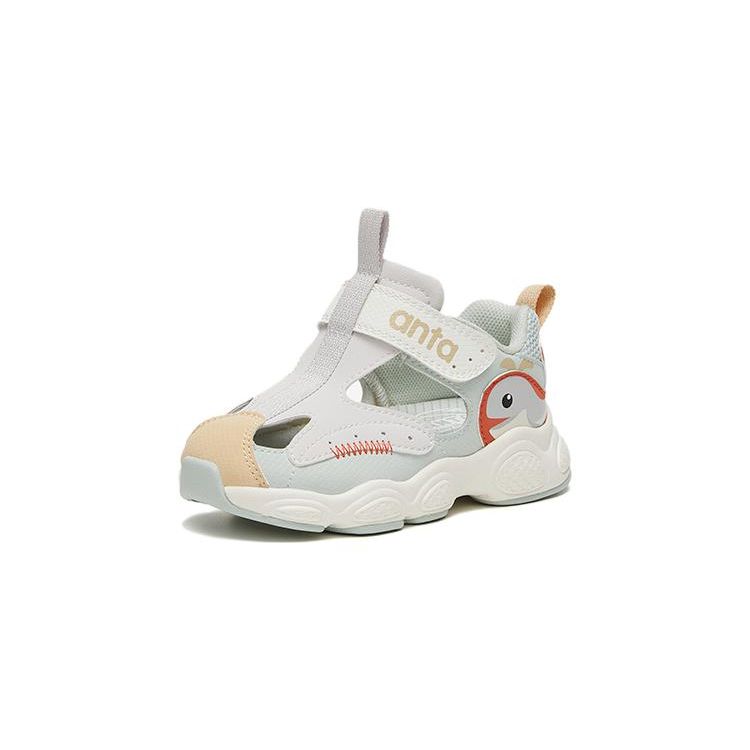 Anta Versatile Trendy Low-Top Sports Sandals Baby Sandals White Orange A312320081-3