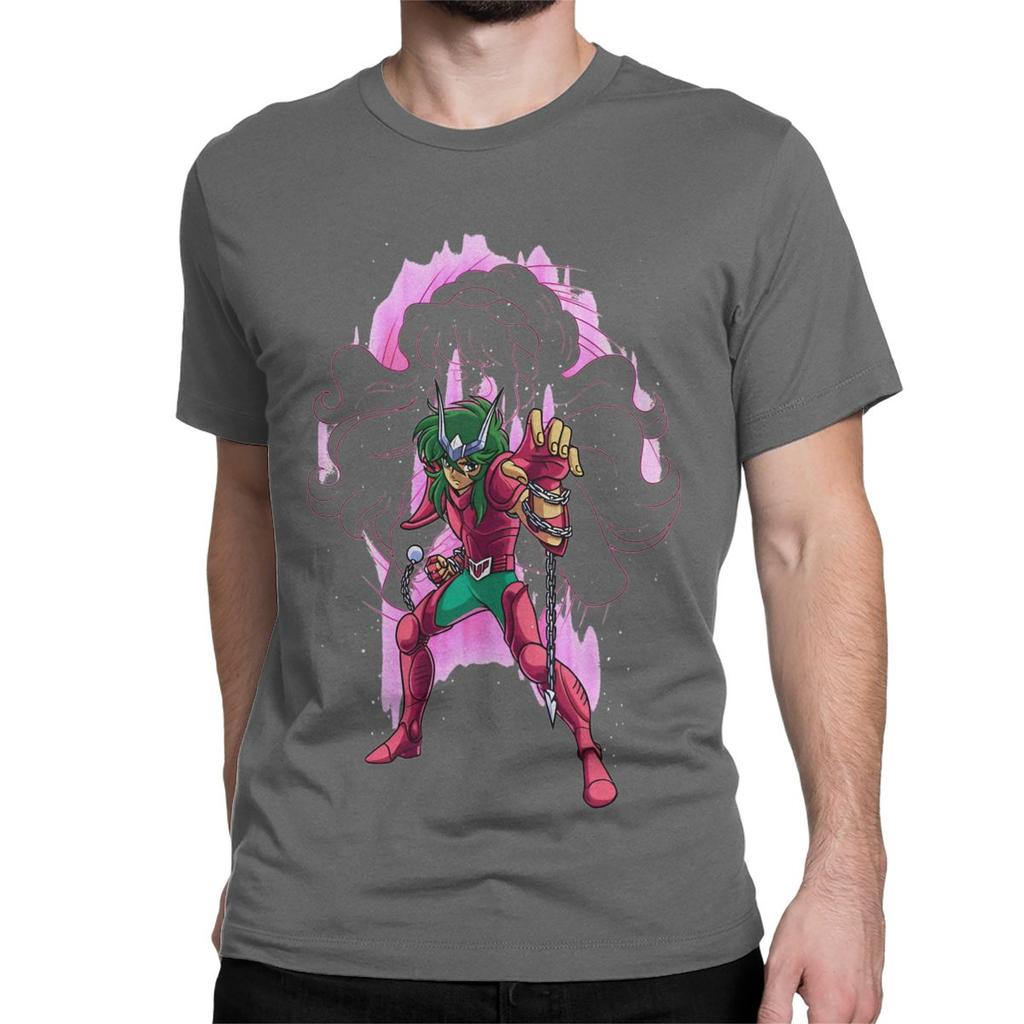 Knights Of The Zodiac Anime T-Shirt Men Women Saints Seiya Humorous 100% Cotton Tee Shirt Round Collar T Shirt 4XL 5XL 6XL Tops