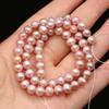 1 Filo, Perle d'Acqua Dolce Naturali AA, Perle Rotonde Fatte a Mano per Collane Fai-da-Te, Materiali per la Creazione di Gioielli 36cm