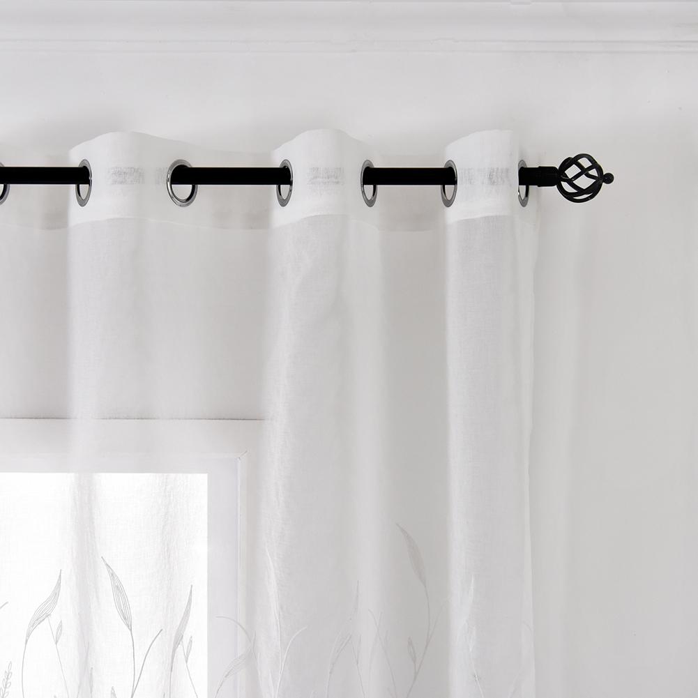 1 PC LOZUJOJU White Sheer Curtain Living Room Embroidered Bedroom Window Tulle Curtain Home Decor