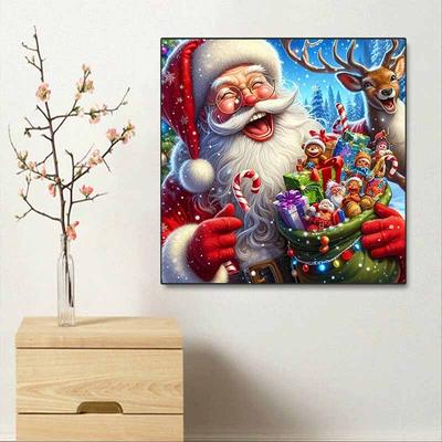 Neu eingetroffen 5D DIY Vollkreis Diamantmalerei "Weihnachtsmann" Stickerei Kreuzstich Heimdekoration Geschenk