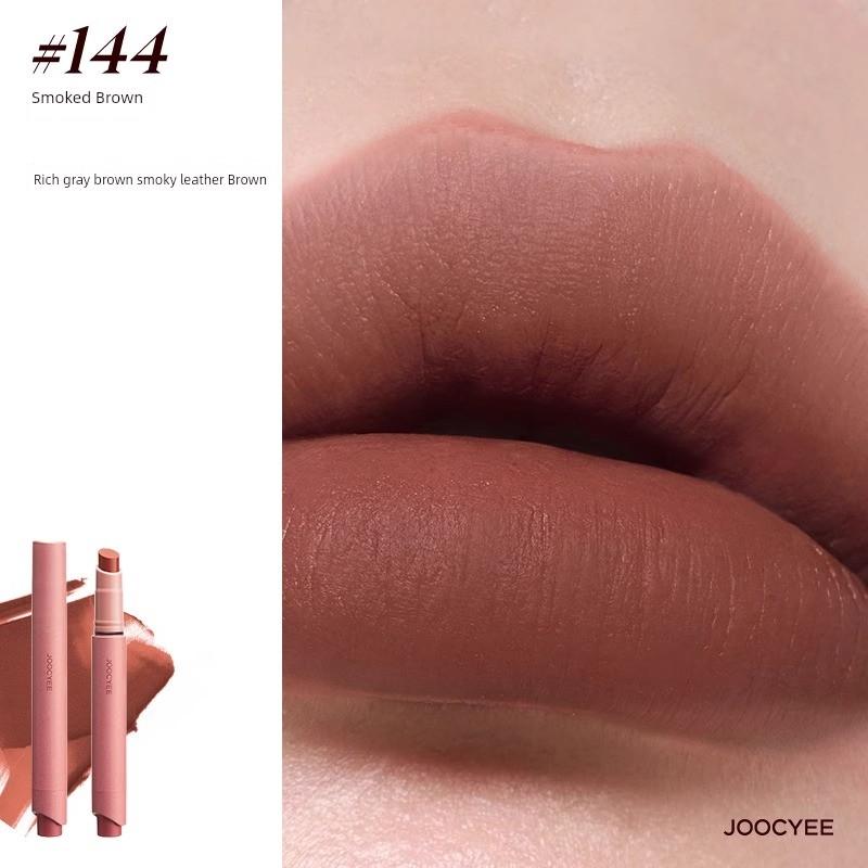 Joocyee Fermented Pink Mist Lipstick Pen 1990 Lipstick Matte Finish 100 Pink Brown Autumn Winter Retro Lip Mud Lip Lacquer