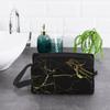 Black Gold Marble Waterproof Makeup Bag Large Capacity Travel Storage Bags Casual Cosmetic Bag Makeup Organizer for Women Men