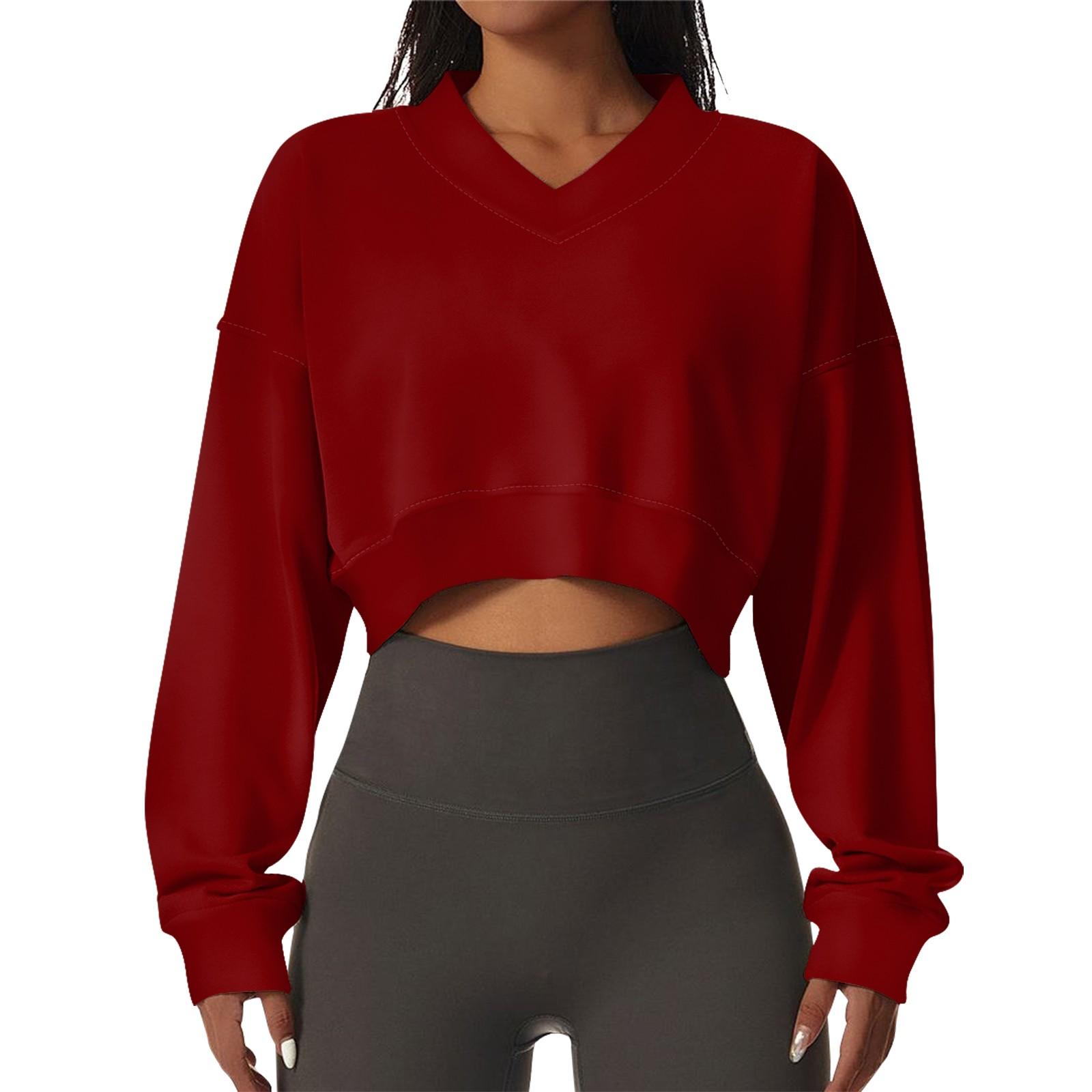 Женская повседневная модная сексуальная удобная спортивная толстовка с длинными рукавами — фото 5