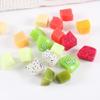 Mini Fruit Salad DIY Edible Toy: Mango, Pitaya, Kiwi Slices Simulation Cubes.