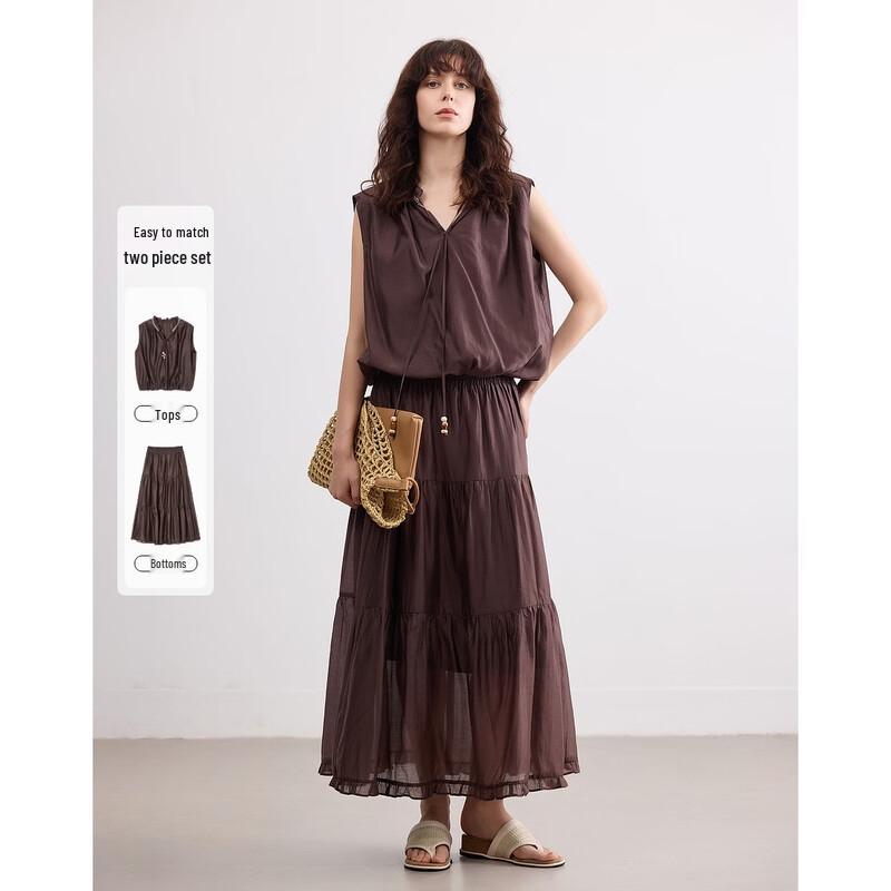 

Demana Lyocell Retro Vacation Two-Piece Set S