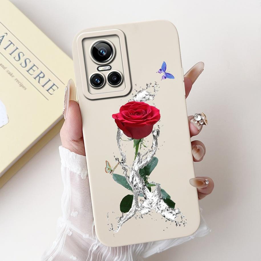 For Realme GT Neo 3 5G Case New Fashion Flower Shockproof Silicone Soft TPU Matte Cover For Realme GT Neo3 80W GTNeo3 Phone Bags
